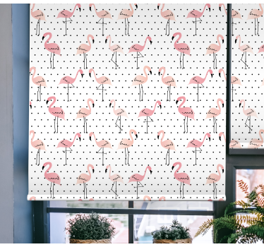Estores de rolo de animais padrão de flamingo - TenStickers
