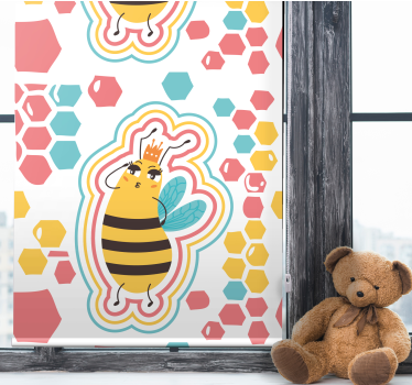 Estores de rolo de animais personagem de abelha fofa - TenStickers