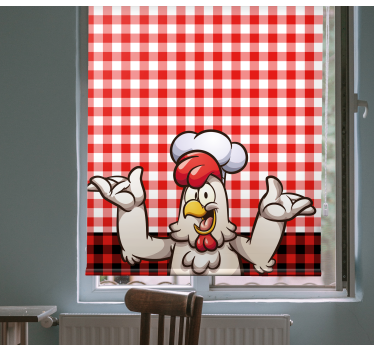 Estores de rolo de animais personagem galo chef - TenStickers