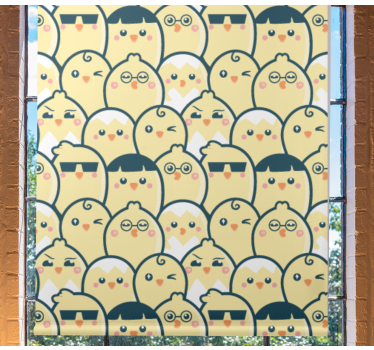Estores de rolo de animais rostos fofos de pintinhos - TenStickers