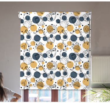 Estores de rolo de animais vida marinha abstrata - TenStickers