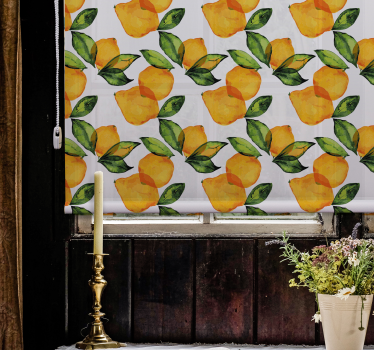 Estores de rolo de frutas e vegetais estilo mediterrâneo de limão - TenStickers