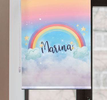 Fantástico arco-íris com lindas nuvens crianças estors - TenStickers