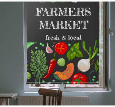 Fazendeiros comercializam cortinas de enrolar para frutas e veget - TenStickers