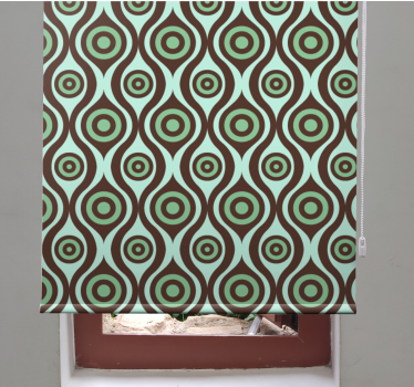 Formas irregulares padrão dos anos 70 mais cortinas vintage - TenStickers