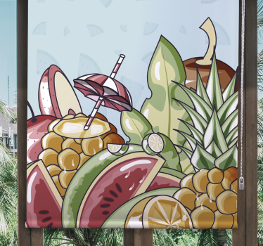 Frutas paradisíacas frutas e vegetais cortina - TenStickers
