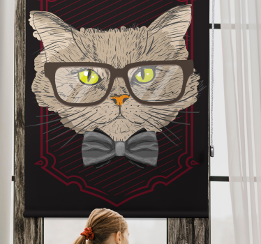 Gato com óculos divertido estor - TenStickers