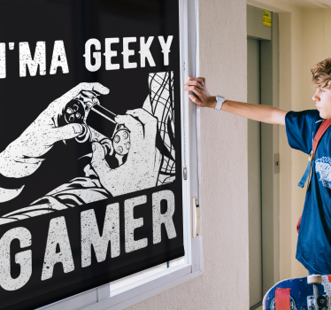 Geeky gamer black blind - TenStickers