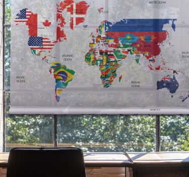 Mapa do mundo político estor - TenStickers