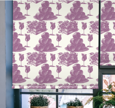 Padrão vintage francês em estor clássica violeta - TenStickers