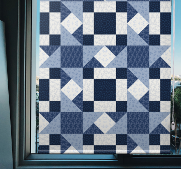 Patchwork estrela azul triângulo mais vintage estor - TenStickers