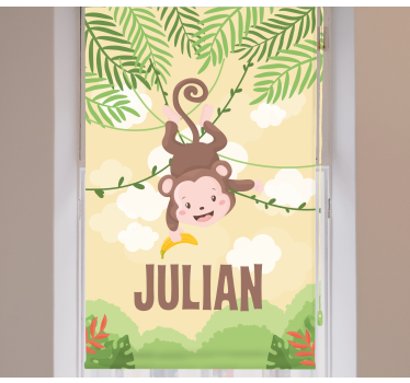 Pequeno macaco no galho crianças estors - TenStickers