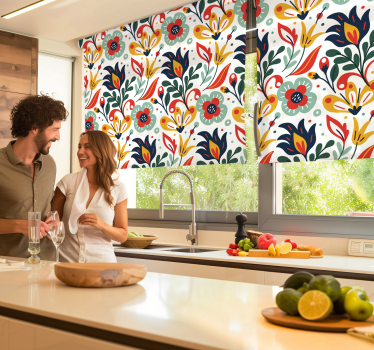 Persiana moderna de flores multicoloridas - TenStickers