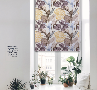 Plantas tropicais xxl flor cortina de rolo - TenStickers