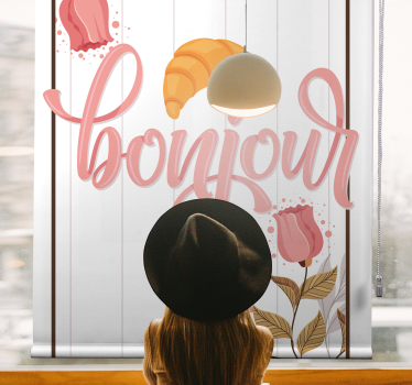 Projeto com uma cortina de janela de cozinha de croissant - TenStickers