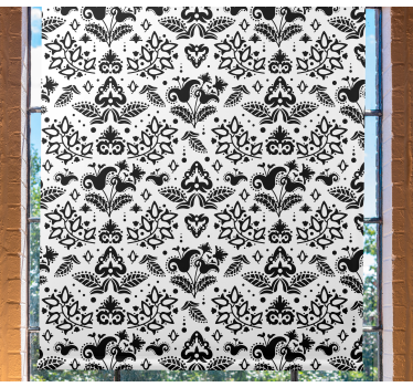 Quadrados polaco cortina de rolo de flor tradicional - TenStickers