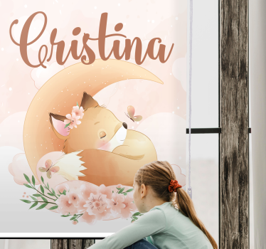 Raposa fofa para menina com nome babys estor - TenStickers