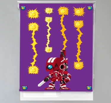 Robô atirando em cortinas geek - TenStickers