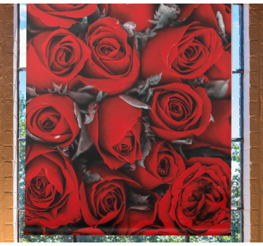 Rosas vermelhas cortina de rolo de flor romântica - TenStickers
