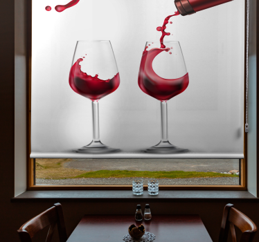 Taças de vinho divertidas sala de jantar estor - TenStickers