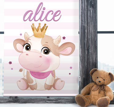Vaca fofa para menina com nome babys estores - TenStickers