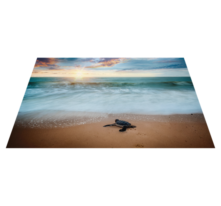 Individuais de mesa Pôr do sol com tartarugas - TenStickers
