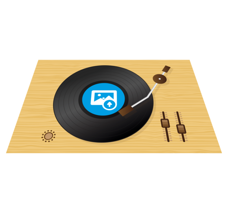 Individual de mesa disco de vinil personalizado - TenStickers