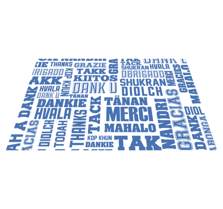 Obrigado em vários idiomas individuais de mesa de restaurante - TenStickers