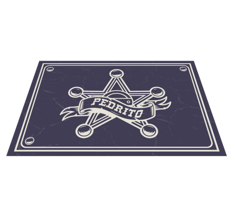 Individuais de mesa com conchas Xerife com nome - TenStickers