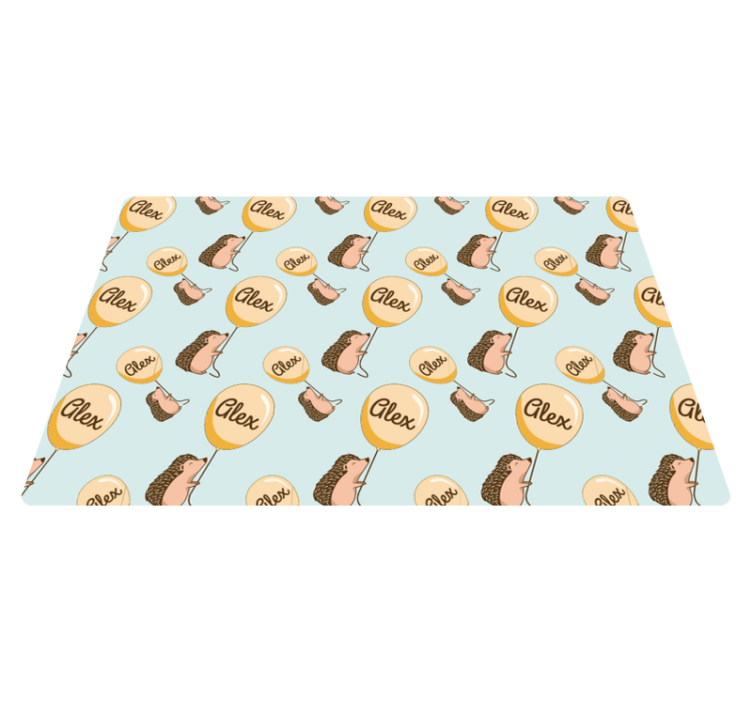 Individuais de mesa infantis ouriço com balões com nome - TenStickers