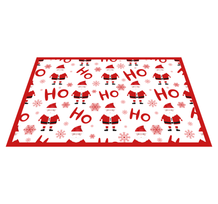 Individuais de mesa de Natal Papai noel e padrão hohoho - TenStickers