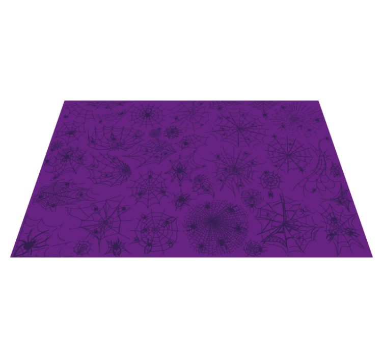 Individuais de mesa de outras cores Roxo com aranha e teia - TenStickers