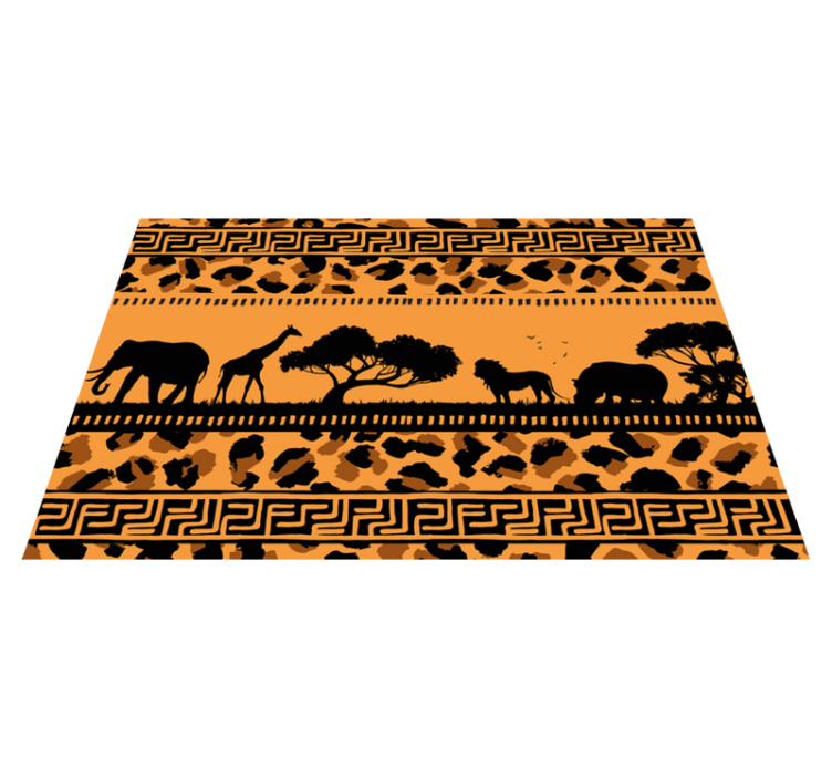 Individuais de mesa de texturas Estampa de leopardo com animais a - TenStickers