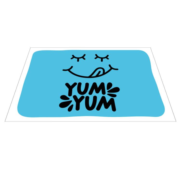 Individuais de mesa para casa Letras de palavras yum - TenStickers