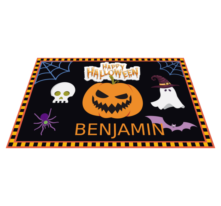Individuais de mesa retangulares Padrão de halloween para criança - TenStickers