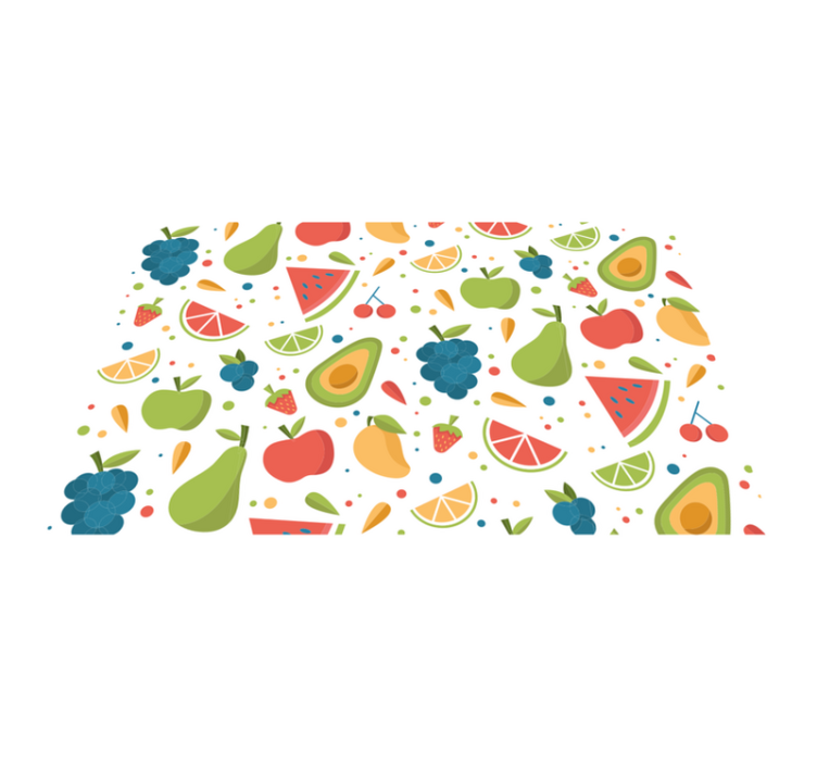 Individuais de mesa originais Desenho de frutas padrão - TenStickers
