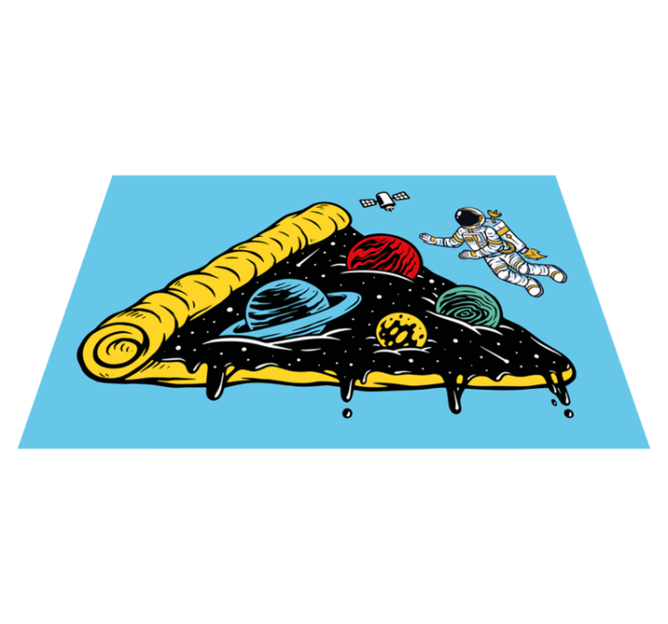 Individuais de mesa originais fatia com tema espacial - TenStickers