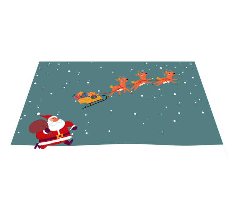 Individuais de mesa de Natal Papai noel perdeu seu trenó - TenStickers