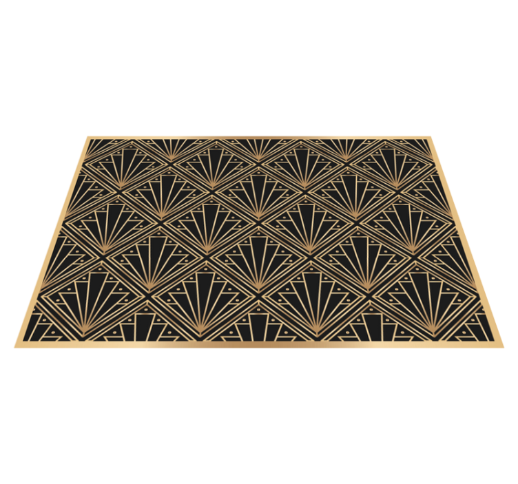 Individuais de mesa elegantes Dourado e preto deco - TenStickers