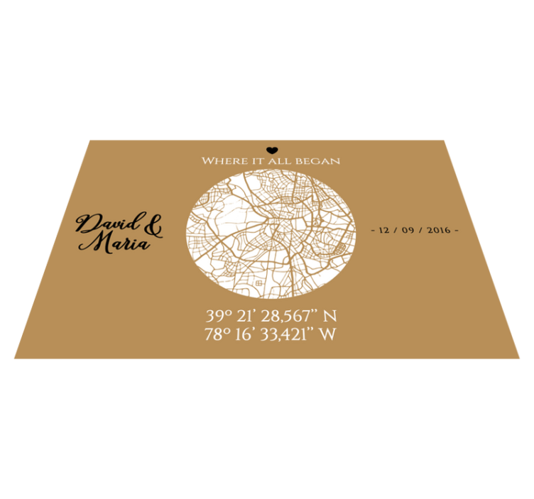 Individuais de mesa originais Onde tudo começou - TenStickers