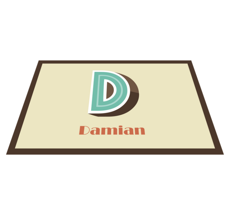 Individuais de mesa com nome Letra 3d - TenStickers