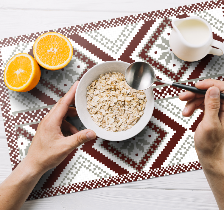 Individuais de mesa de texturas padrão geométrico - TenStickers