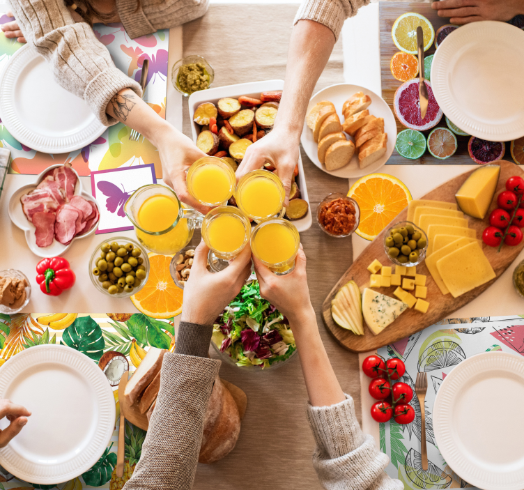 Individuais de mesa originais estampa de frutas tropicais - TenStickers