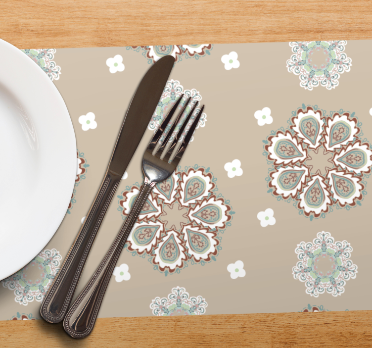 Elegantes individuais de mesa com padrão "granny chic" - TenStickers