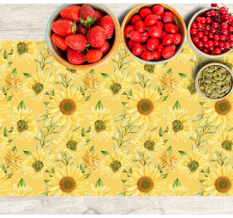 Grandes individuais de mesa com pétalas de girassóis - TenStickers