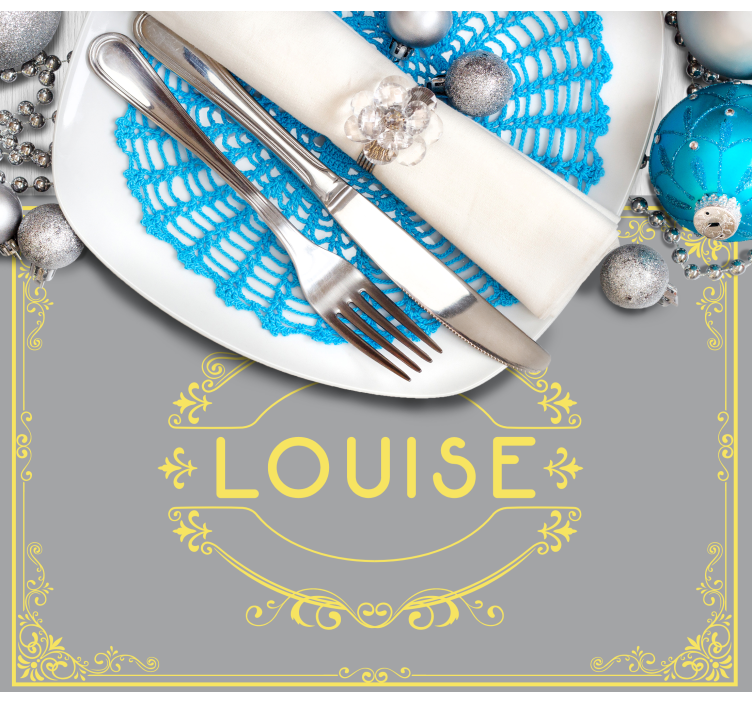 Individuais de mesa com nome exibição elegante de nomes - TenStickers