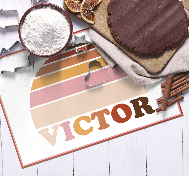 Individuais de mesa com nome personalizável - TenStickers