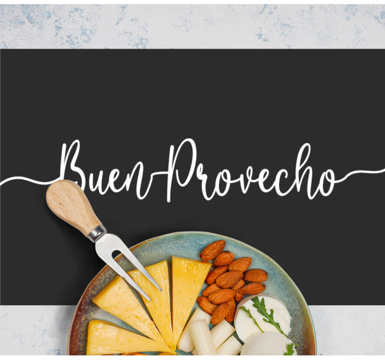 Individuais de mesa com texto afirmando a comida elegante - TenStickers