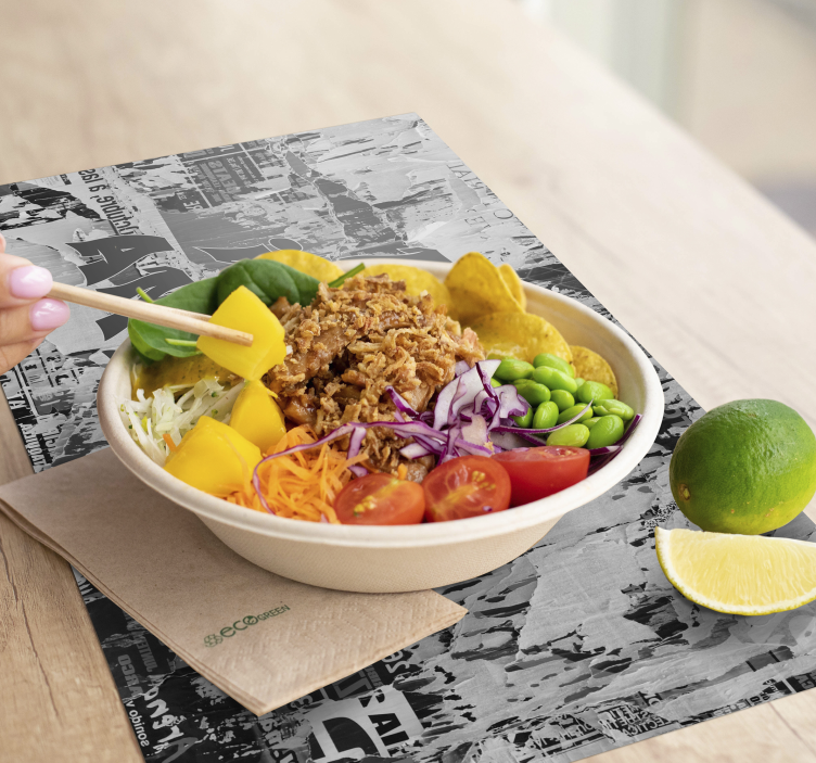 Individuais de mesa com texto mensagem em destaque - TenStickers