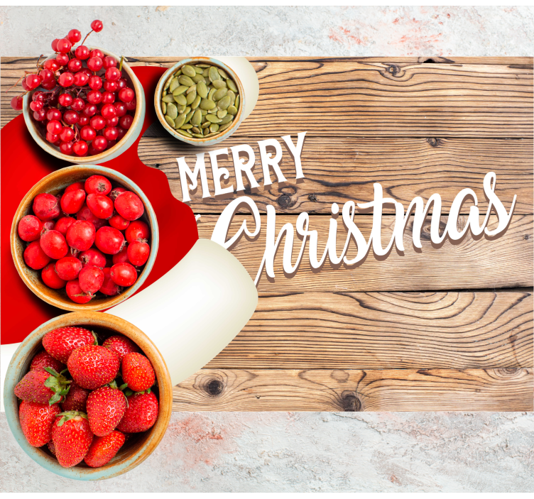 Individuais de mesa de natal chapéu de papai noel festivo - TenStickers